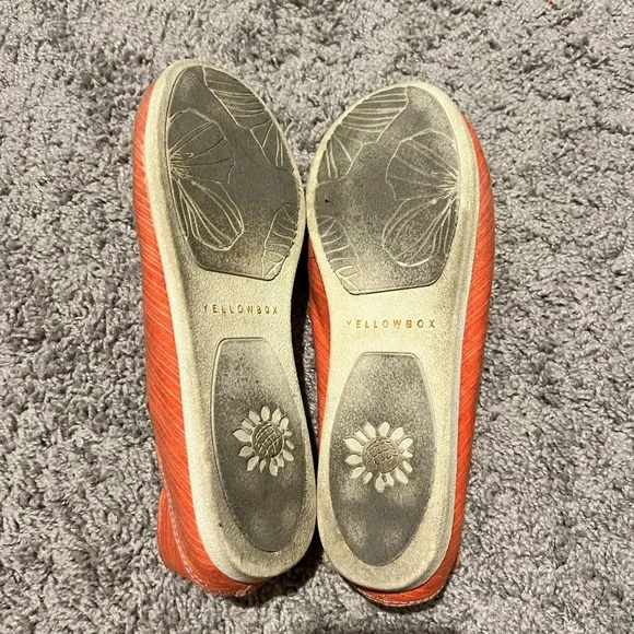 Yellow Box “Lizzie” Orange Slip On Loafer Shoes, Size 8.5 - Picture 5 of 8